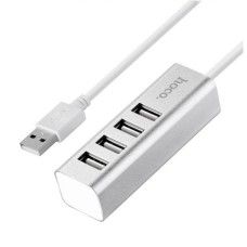 USB-Хаб Hoco HB1 USB Line machine USB to 4xUSB 2.0 Silver